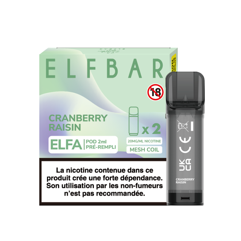 Pack de 2 Pods ELFA 20mg Elfbar
